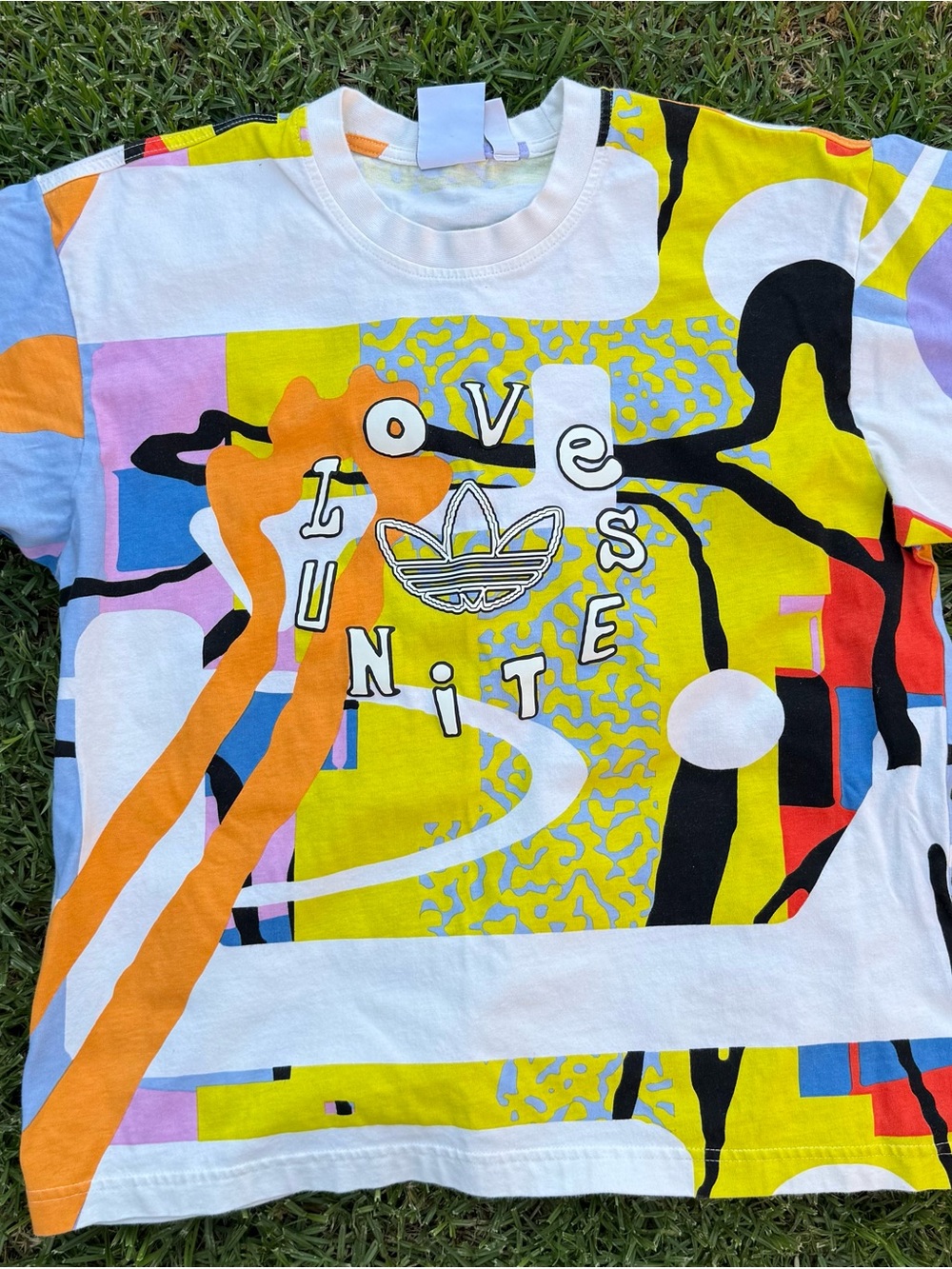 adidas Kids Yellow, Orange & Black Graphic Short Sleeve Tee